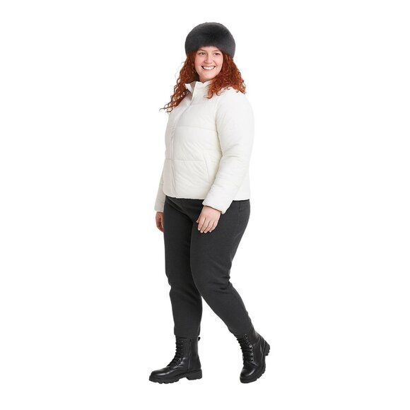 2/$30 Faux Fur Dark Gray OS Mongolian Hat Brimless Plush Fluffy Skiing Riding Wa - Picture 4 of 8